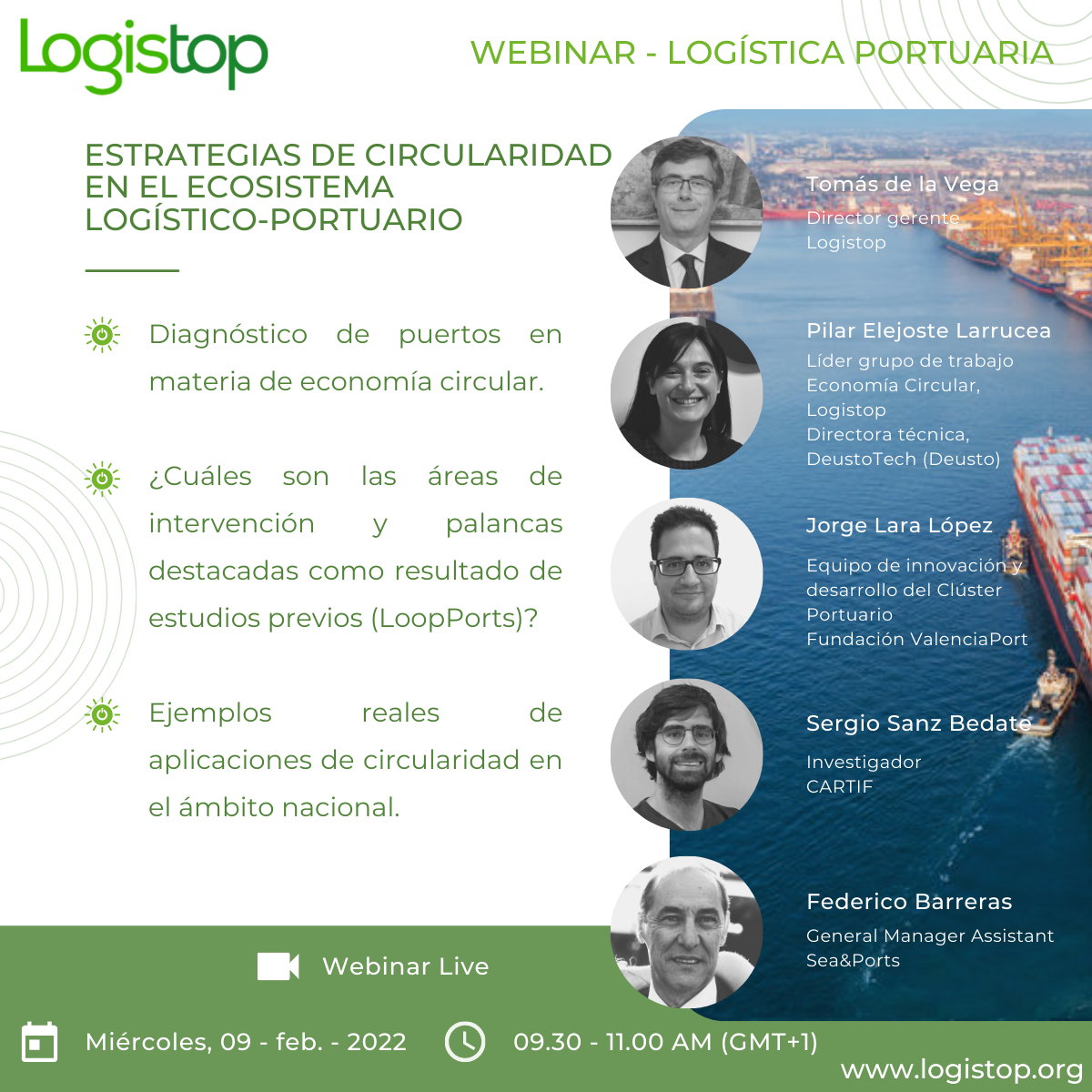 Webinar Logistop Estrategias de circularidad en el ecosistema logístico-portuario