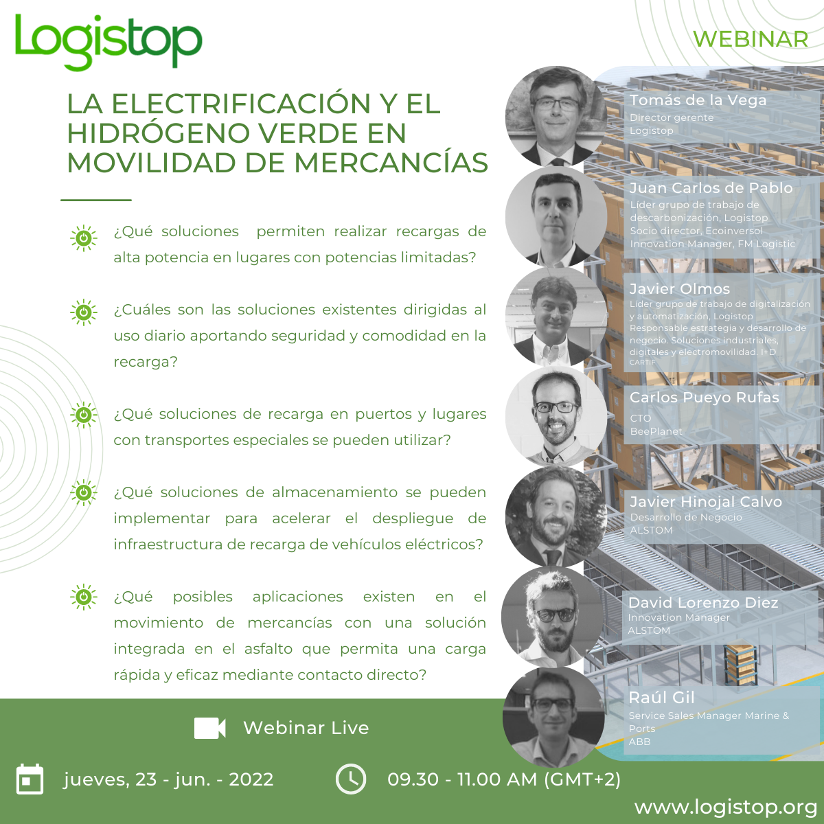 Webinar Logistop “La electrificación y el hidrógeno verde en movilidad de mercancías”