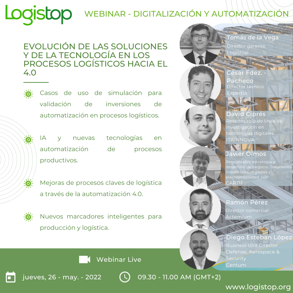 Webinar Logistop Evolución de las soluciones y la tecnología en los procesos logísticos hacia el 4.0