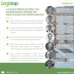 Webinar Logistop “La electrificación y el hidrógeno verde en movilidad de mercancías” 