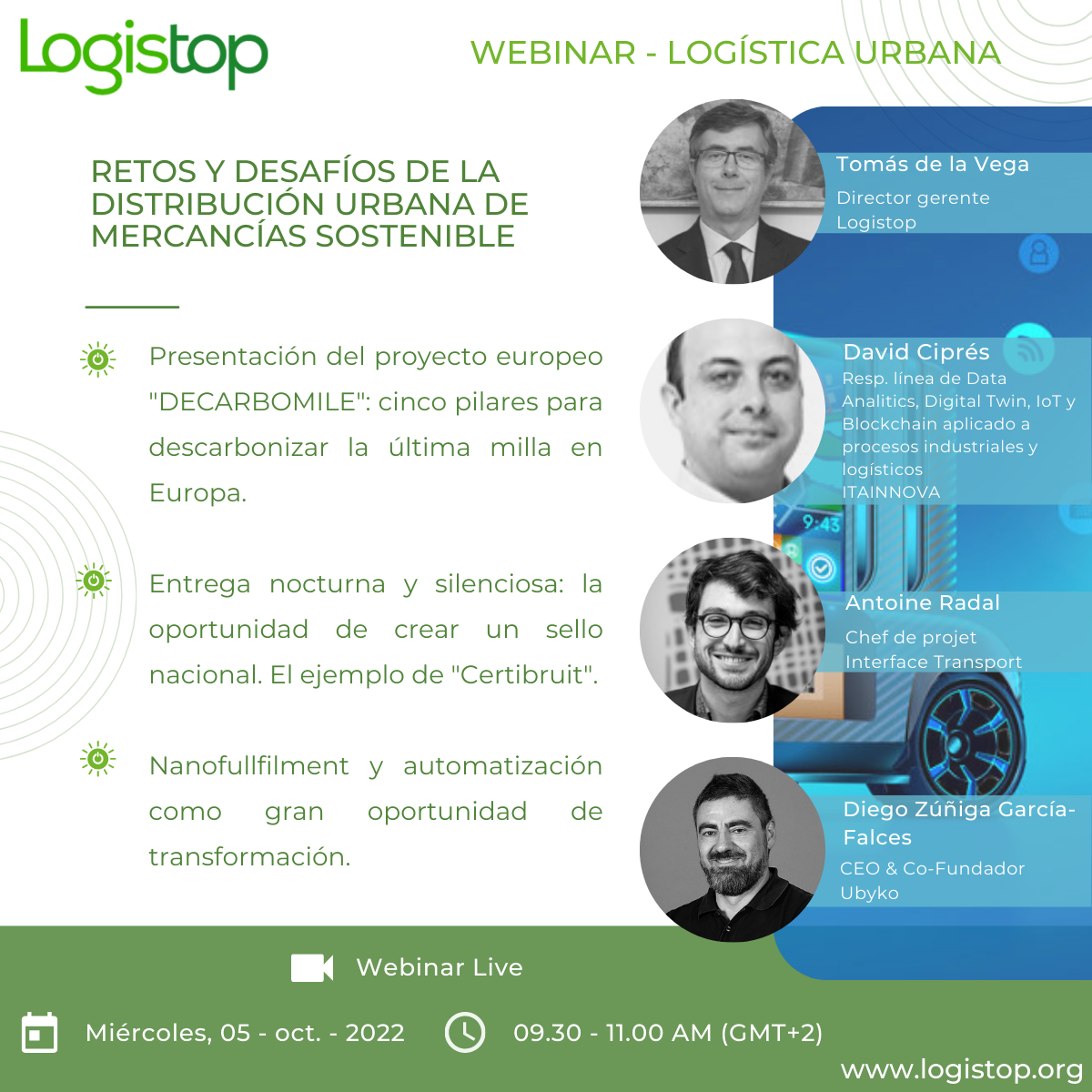 Webinar Logistop “Retos y desafíos de la Distribución Urbana de Mercancías sostenible”